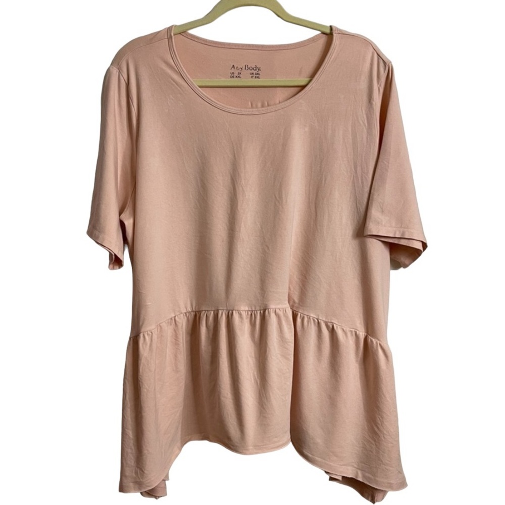 Anybody Cozy Knit Peplum Top. The Color Is In Pink Sand. Size 2X